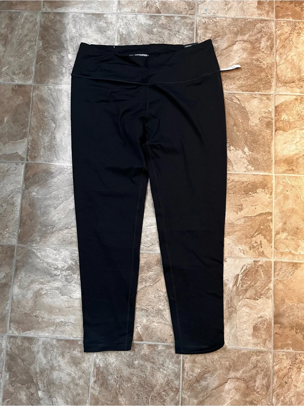 Black High-Waist Athletic Leggings - Picture 1 of 3